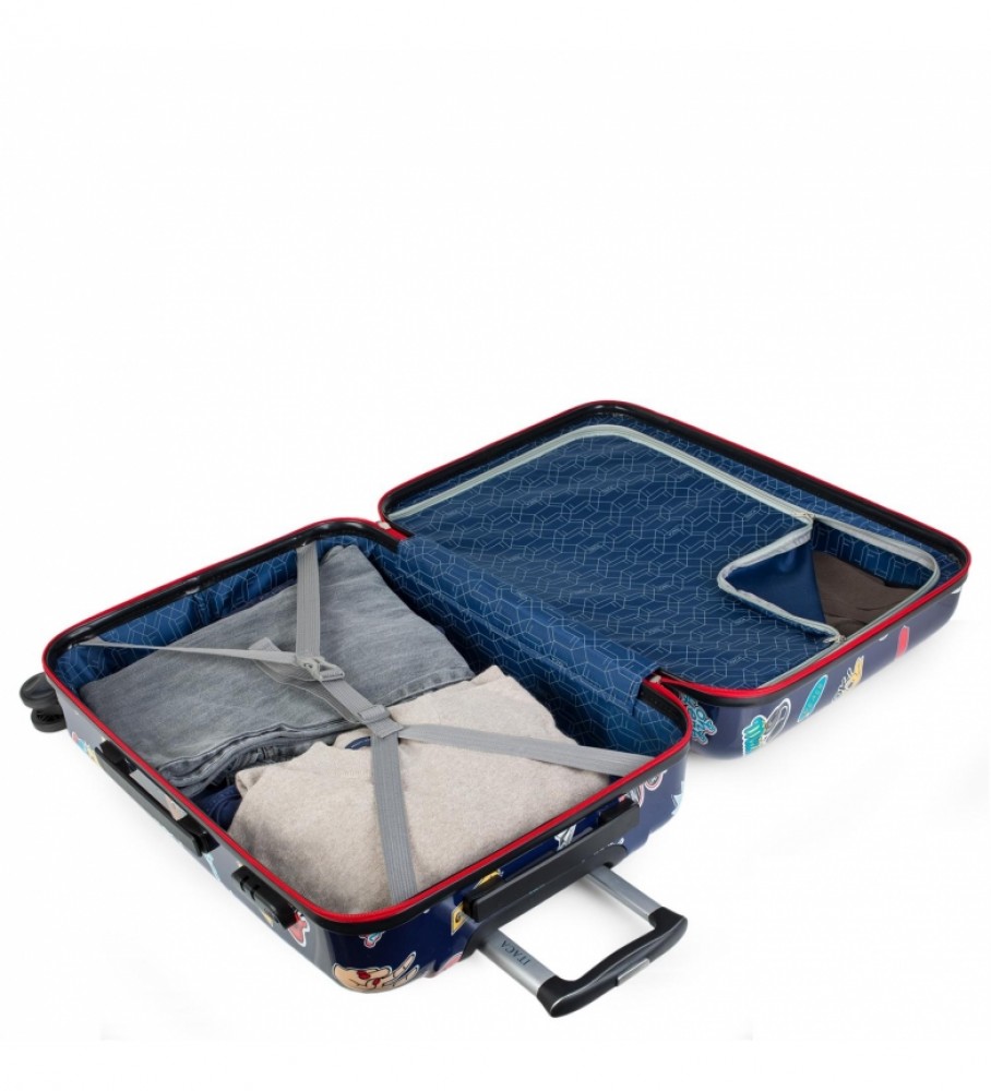Mala de cabine infantil pequena ITACA, azul marinho - 55x40x20cm -