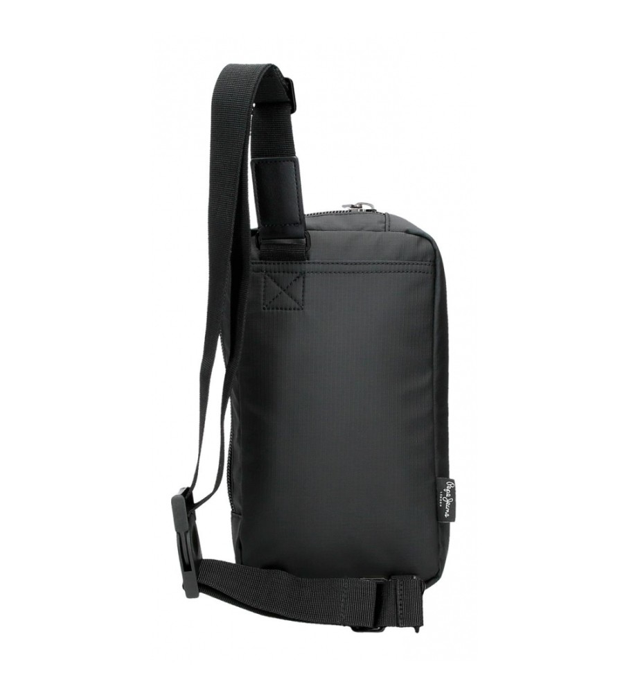 Bolsa transversal Pepe Jeans Riorena Straps, preta