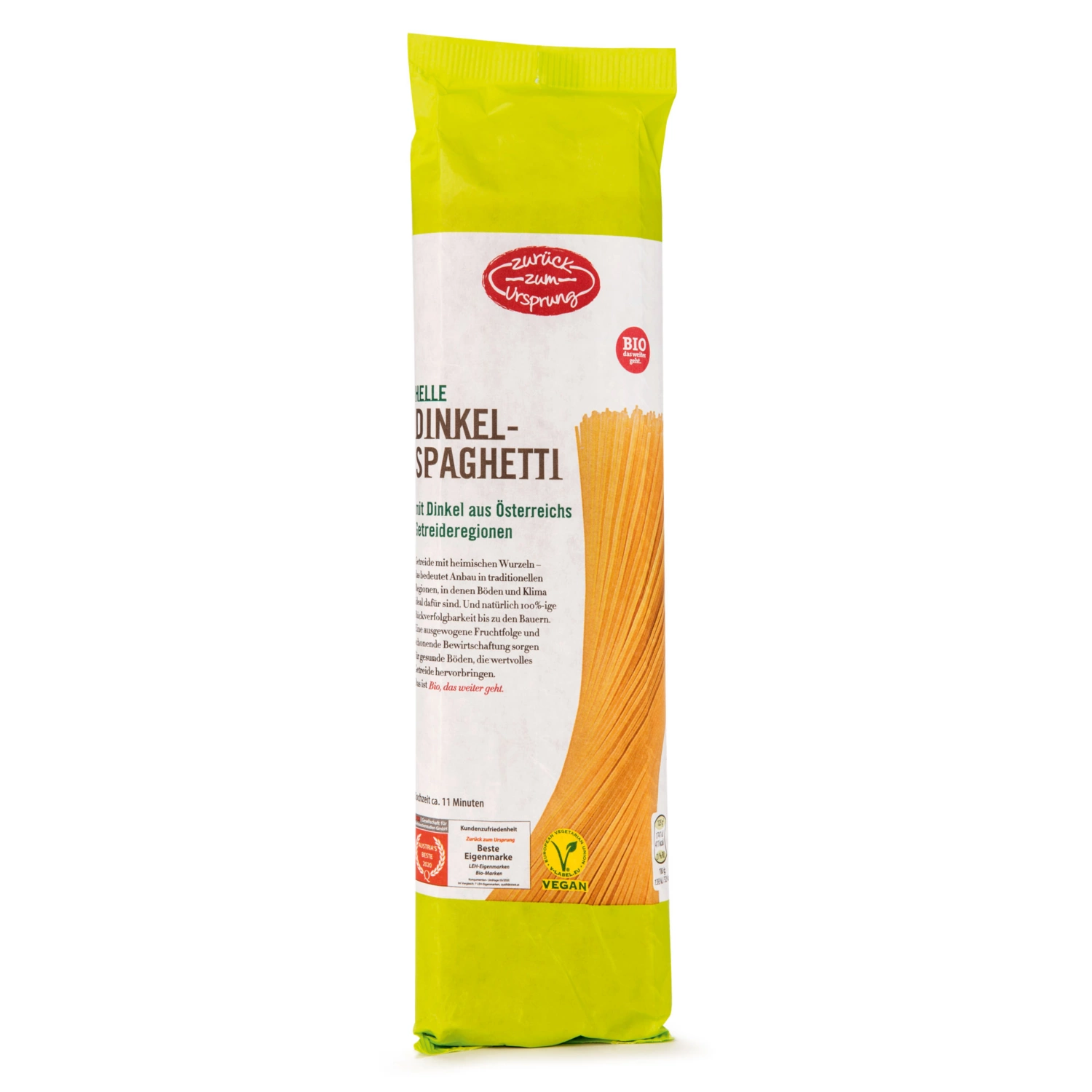 ZURÜCK ZUM URSPRUNG BIO-Dinkelteigwaren ohne Ei, Spaghetti 500 g
