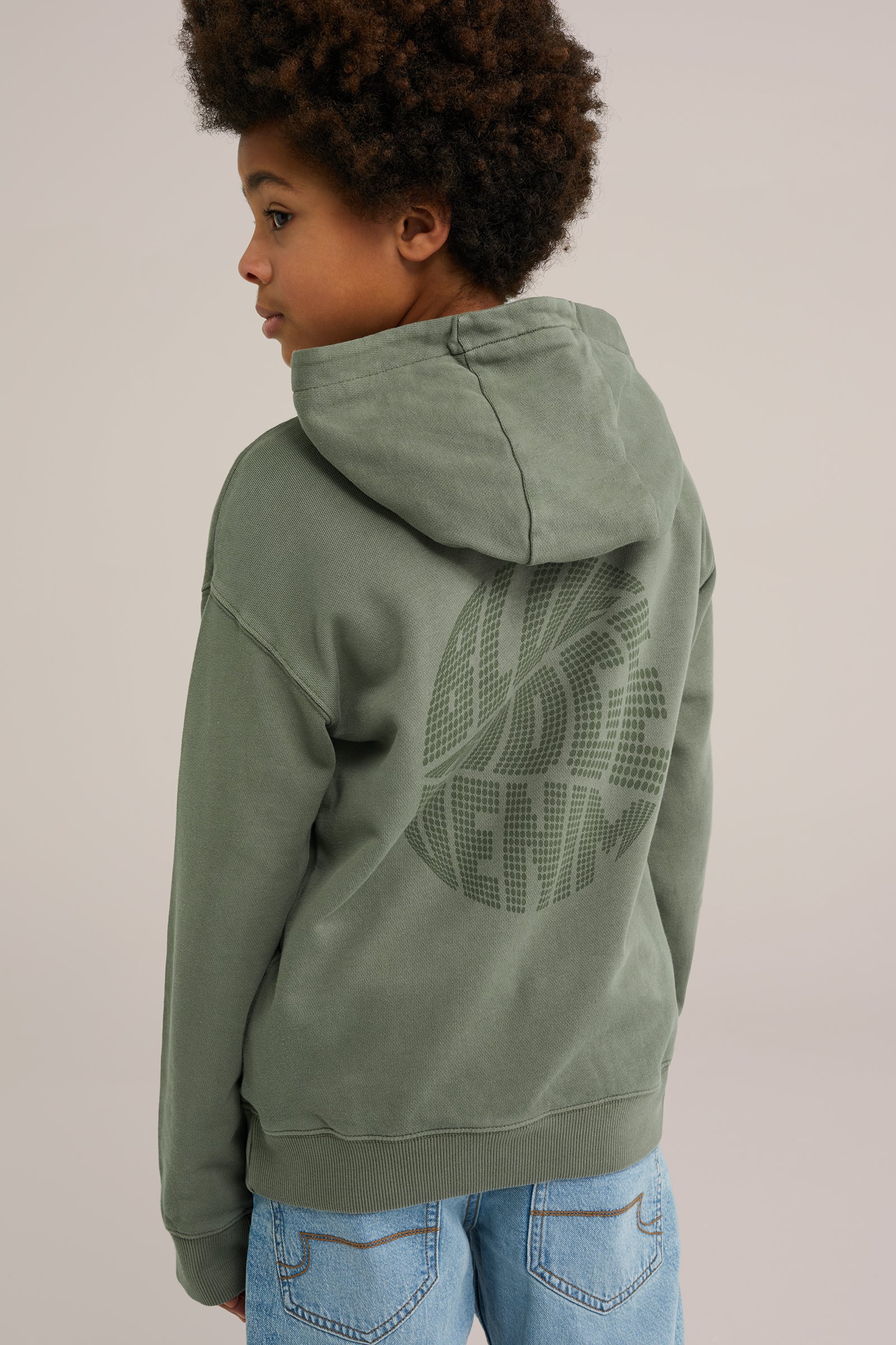 Jongens hoodie met opdruk Blue Ridge Khaki