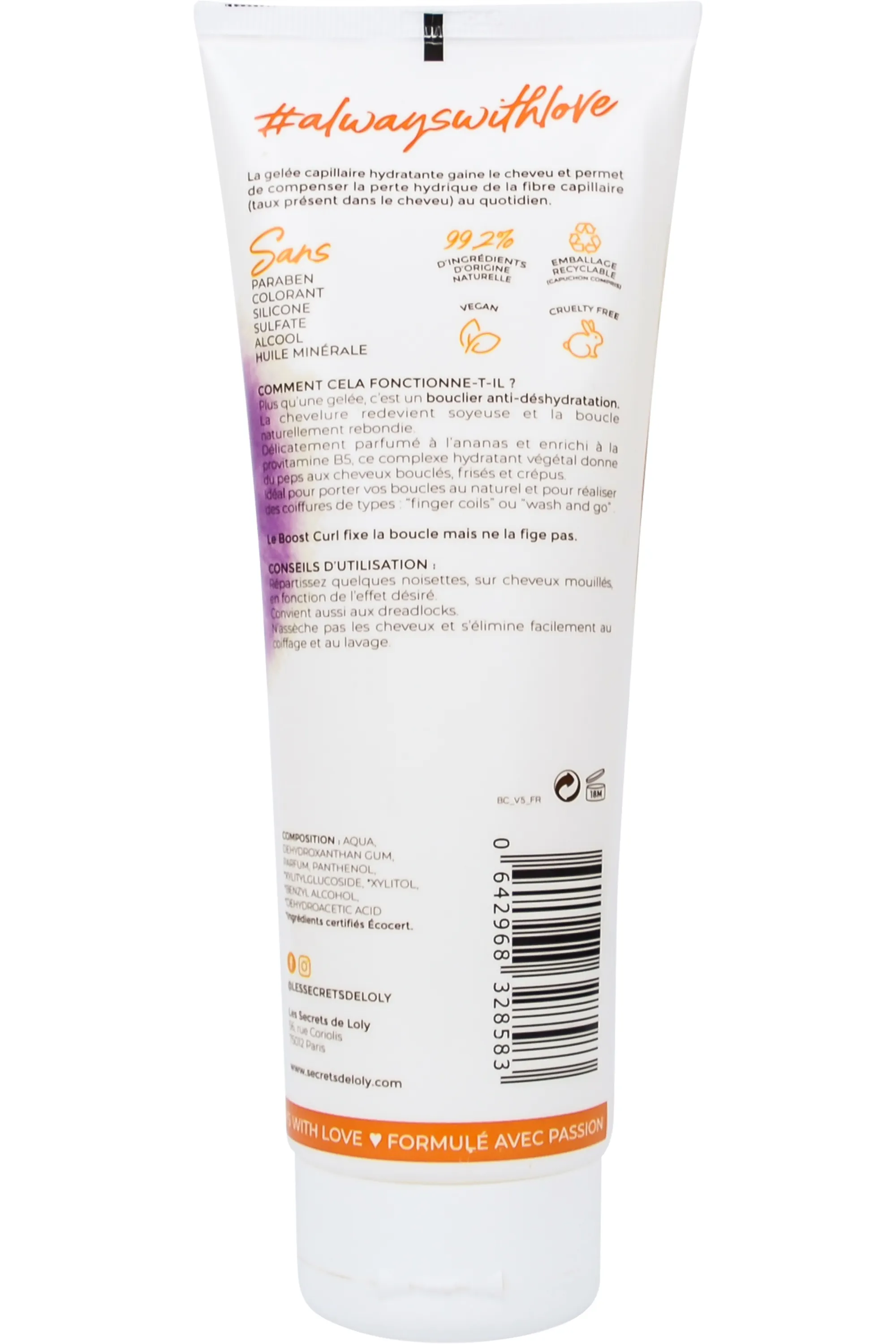 Les Secrets de Loly Gelée capillaire Boost Curl-250 ml