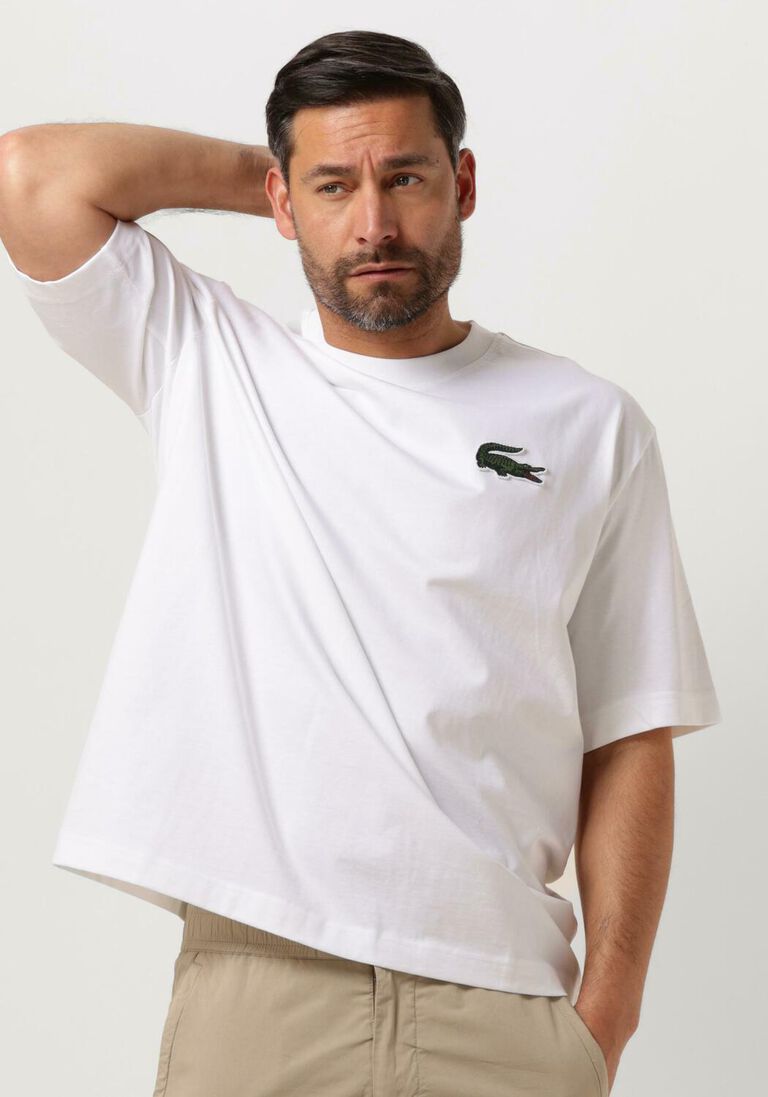 LACOSTE witte lacoste t-shirt 1ht1 men's tee-shirt