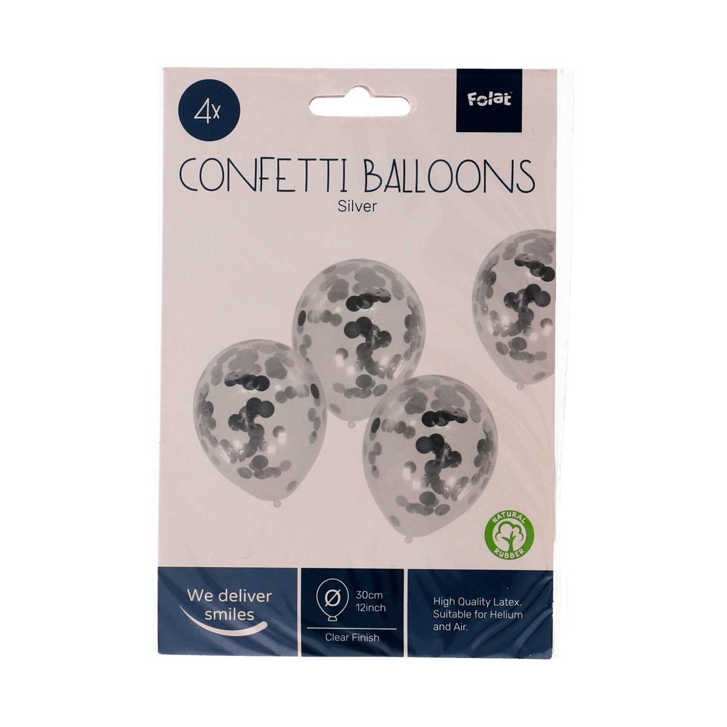 Luftballon 4er Konfetti