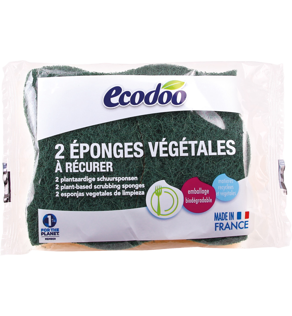 Ecodoo Schuurspons Plantaardig Bio (2 stuks)