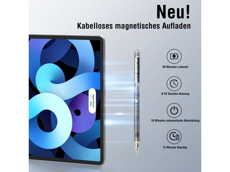 4smarts Eingabestift Pencil Pro Transparent Aktiver Eingabestift