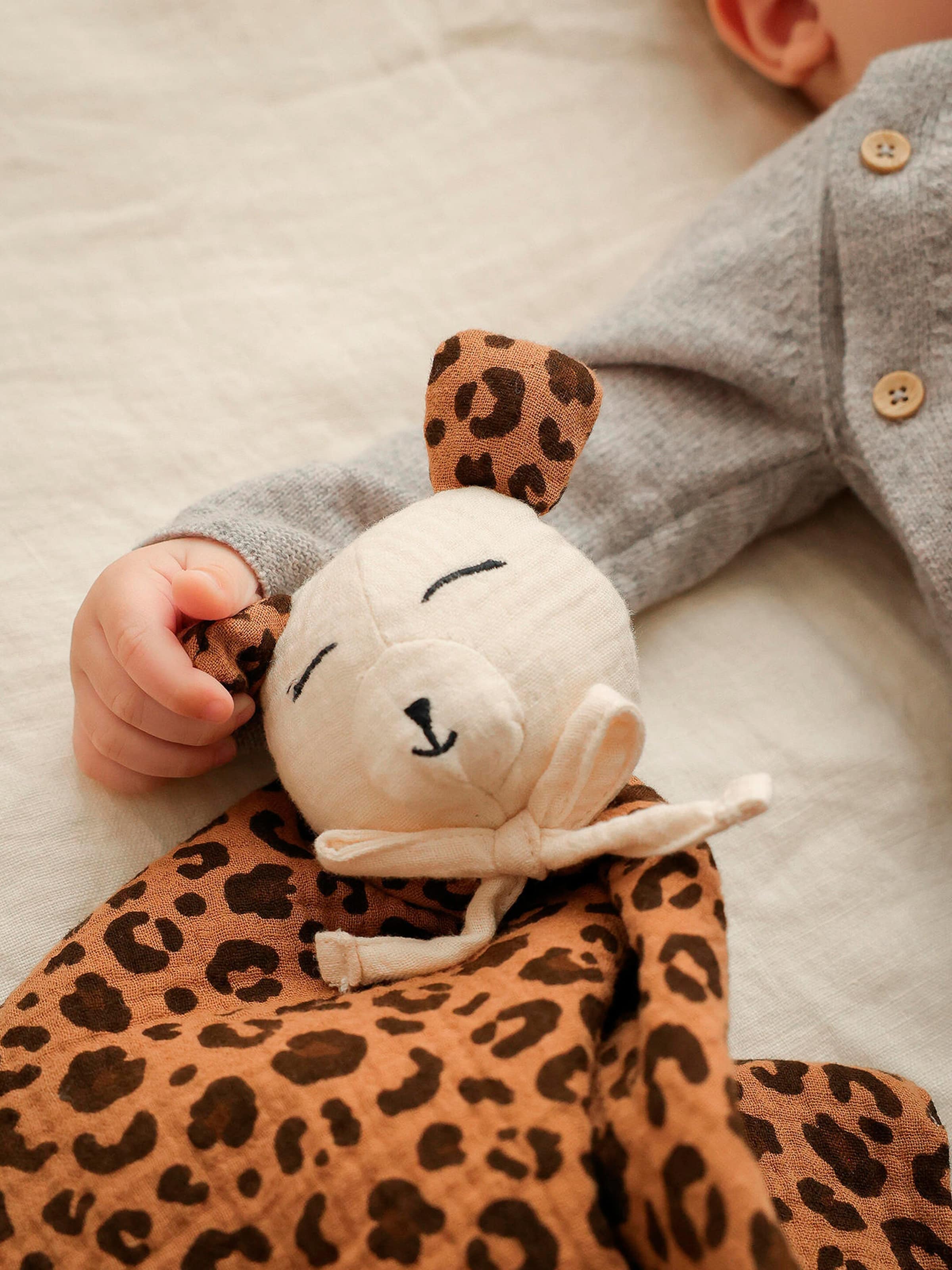 Envie de Fraise Bio-Kollektion: Baby Schmusetuch mit Beutel wollweiß