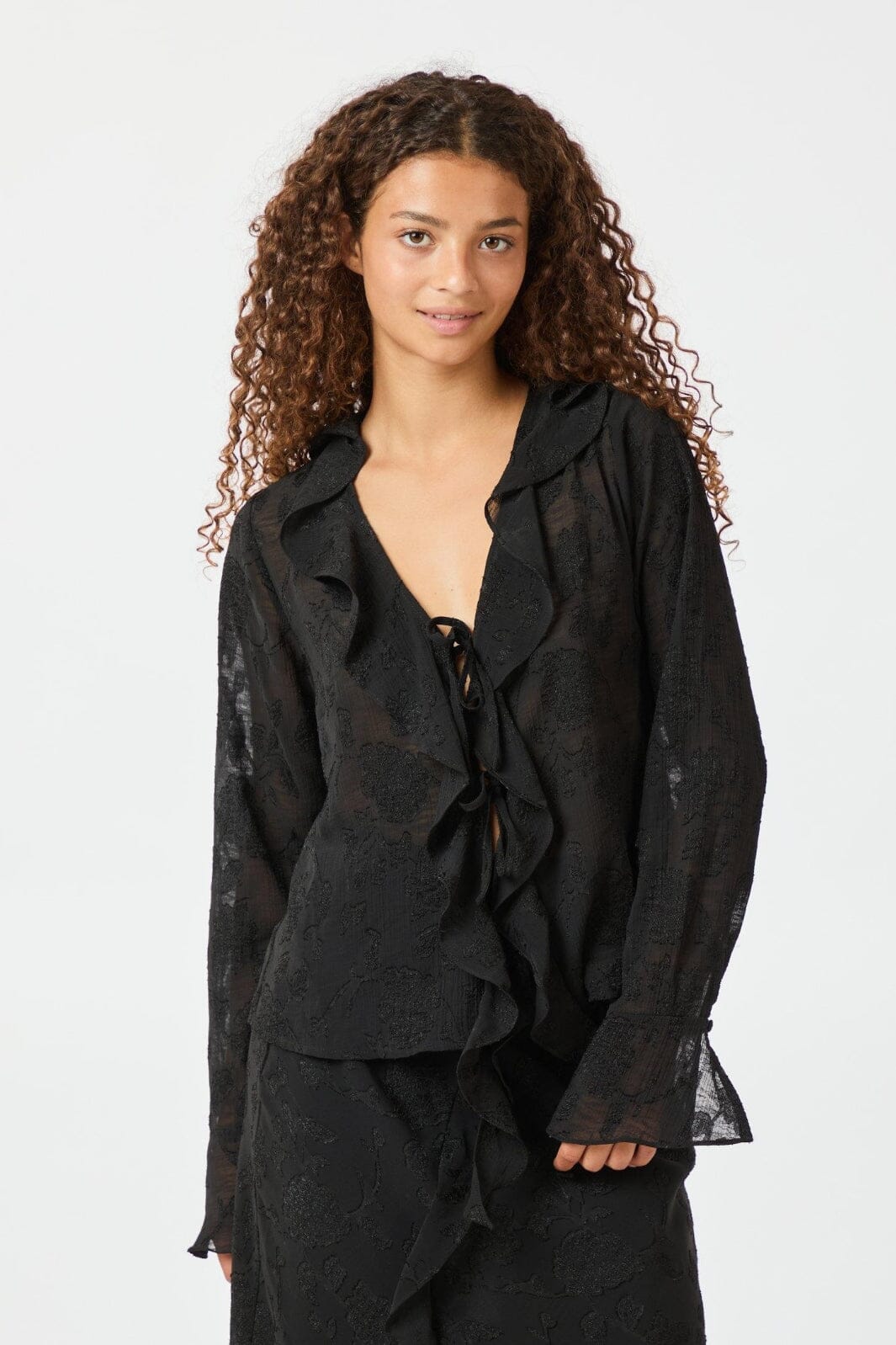 Neo Noir Anika Burnout Blouse 162555