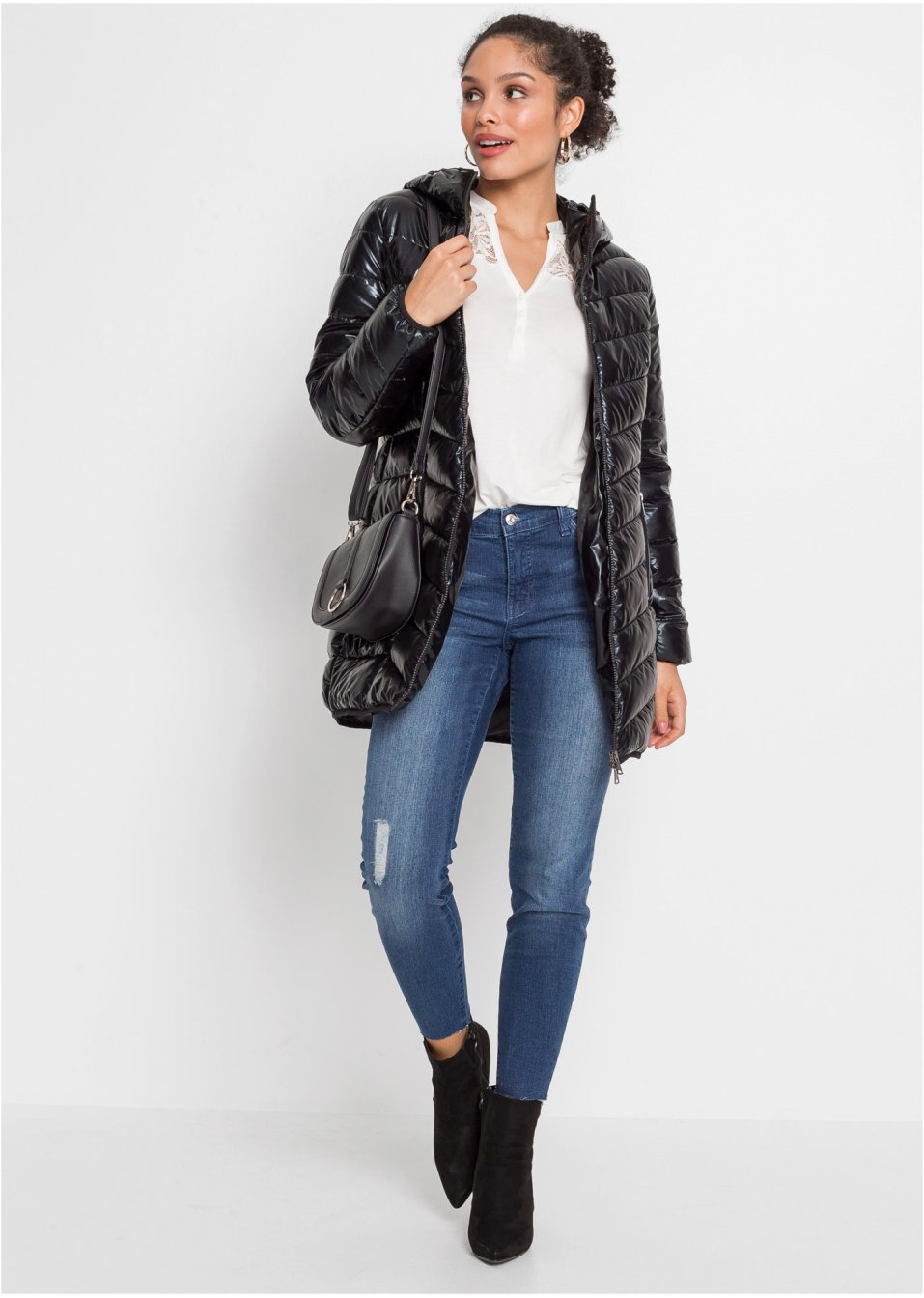 Manteau matelassé effet métallique