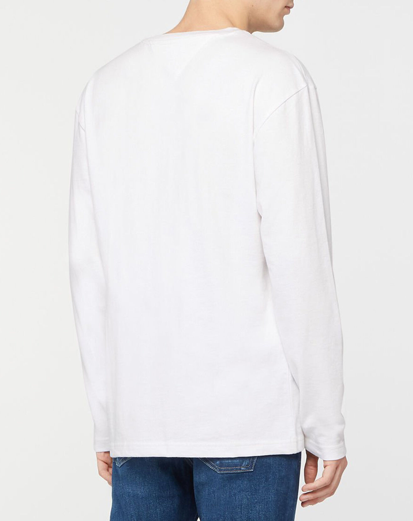 Tommy Jeans T-Shirt 100% Coton Bio Tommy Badge blanc