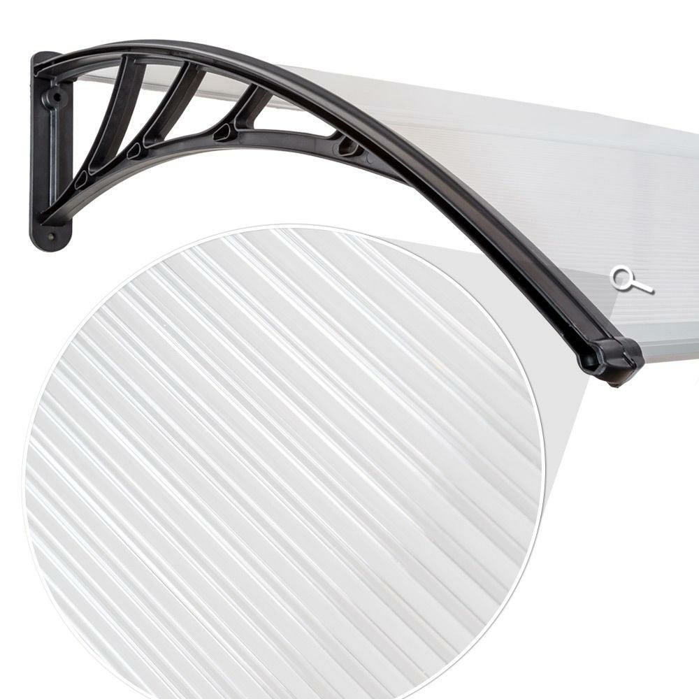 Auvent porte marquise abris de jardin moderne polycarbonate 300 cm
