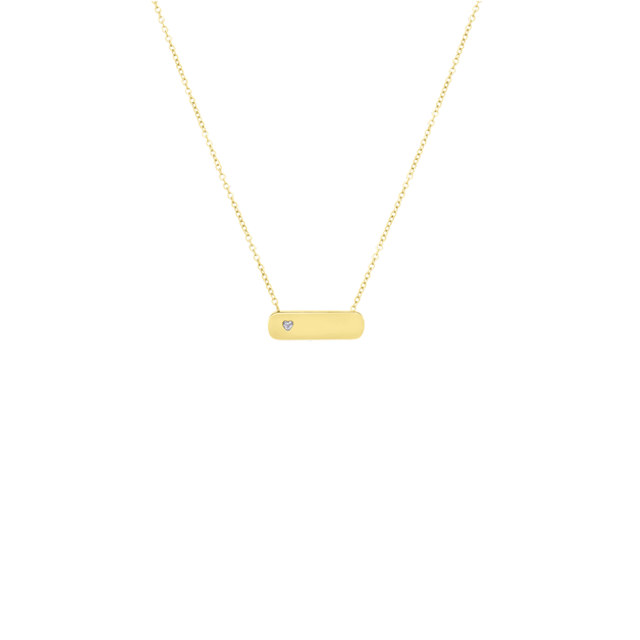 Gerecycled stalen goldplated ketting met bar hanger