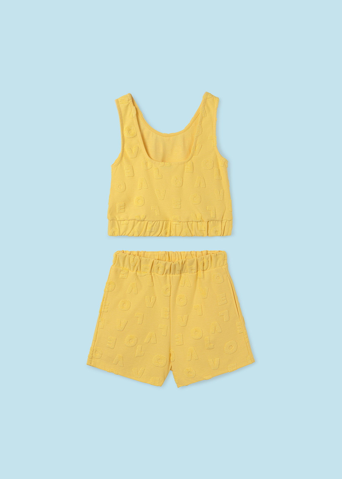 Conjunto de 2 peças para meninas, tecido atoalhado Wasabi
