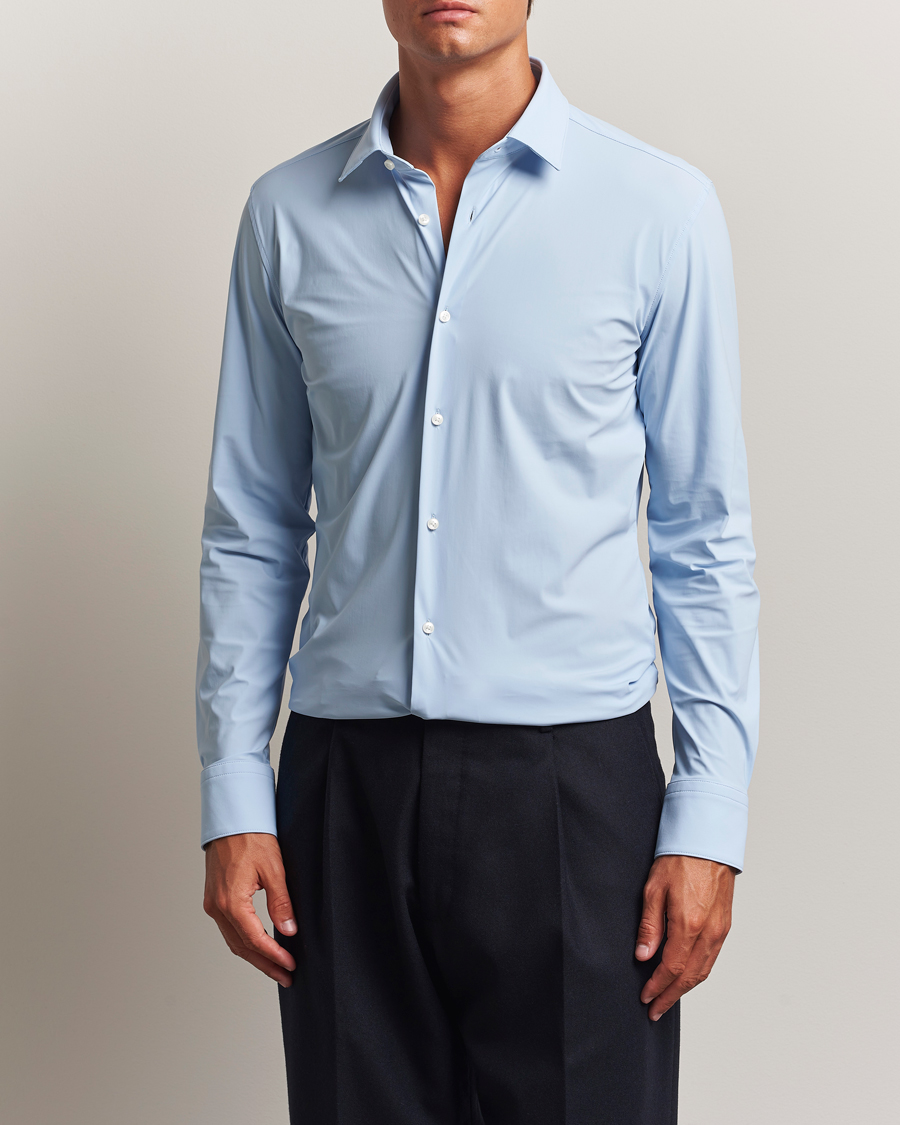 BOSS BLACK Hank 4-Way Stretch Shirt Light Blue
