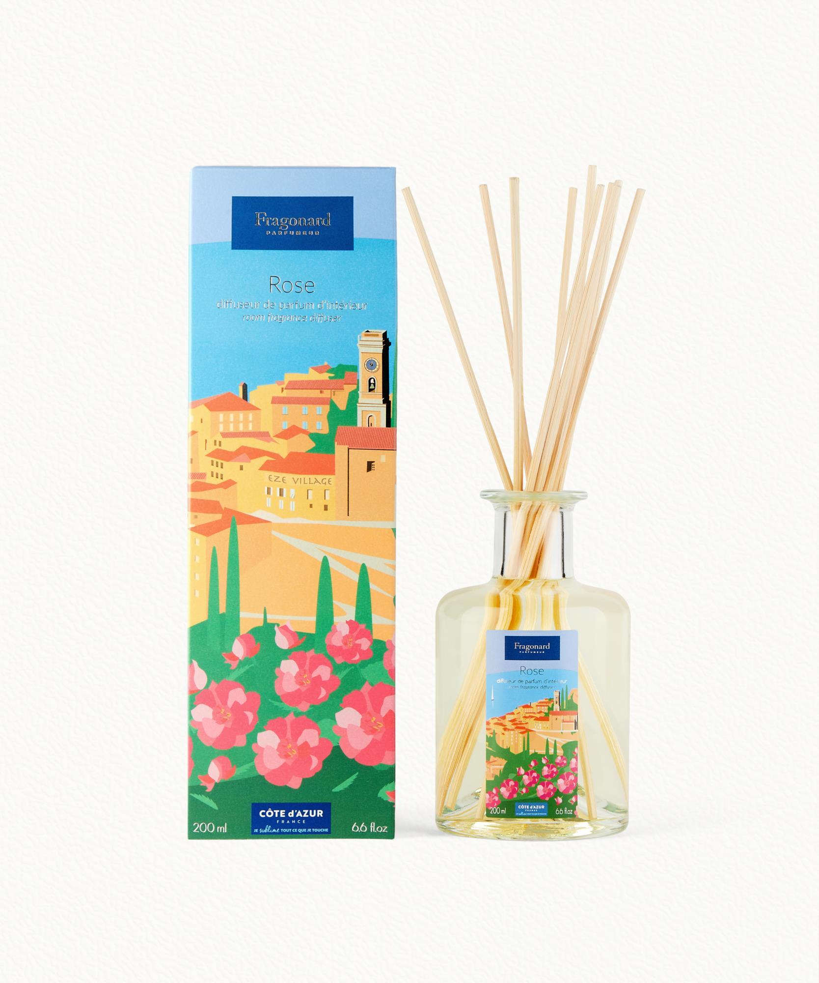 Rose  Diffuseur + 10 bâtonnets - flacon 200 ml