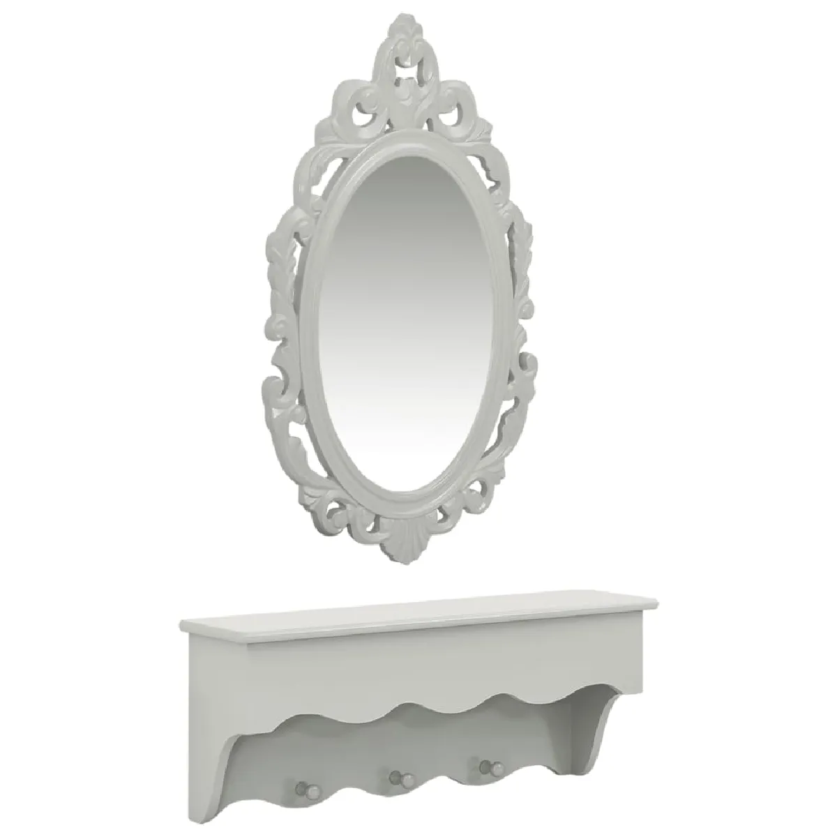 vidaXL Étagère murale pour clés Gris