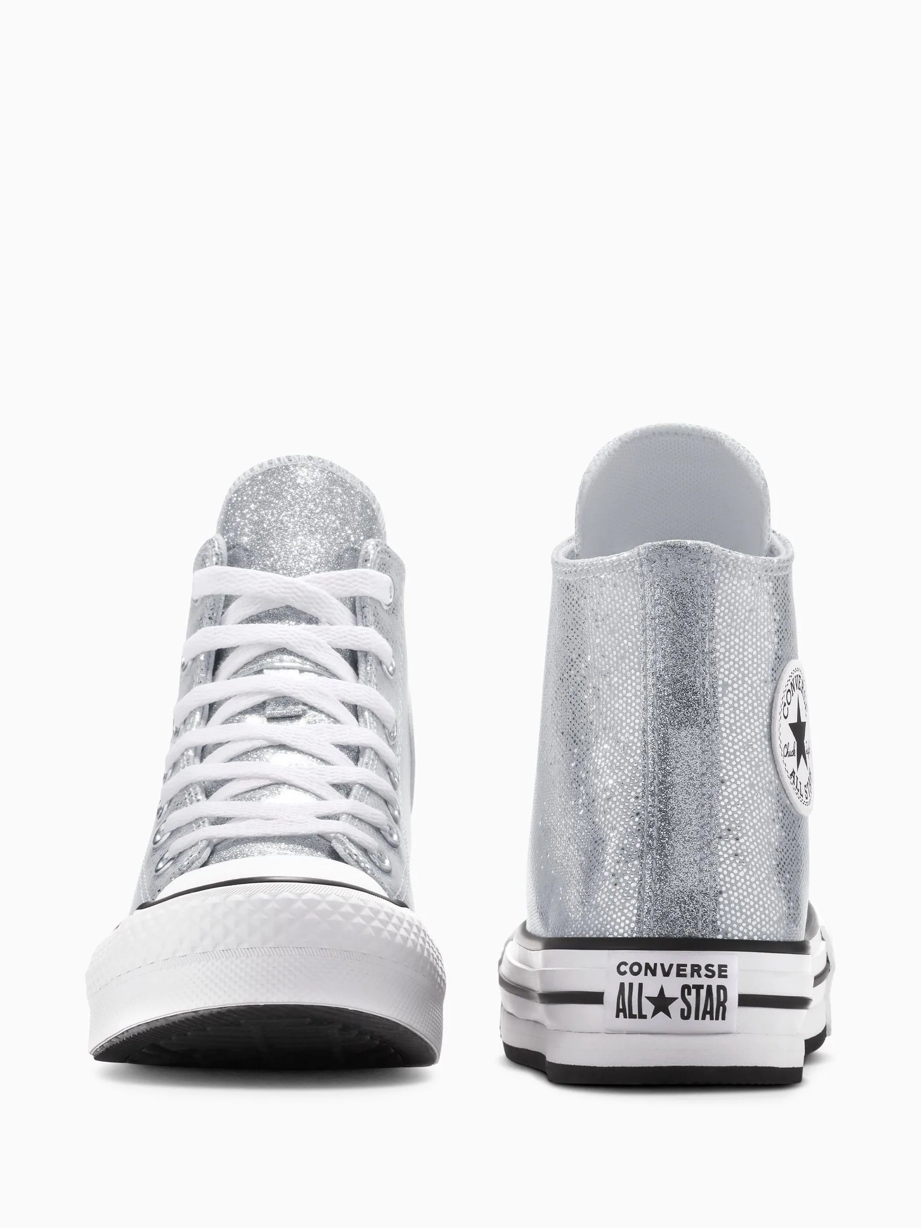 Converse Chuck Taylor Teen Lift Disco Glitter High Trainers