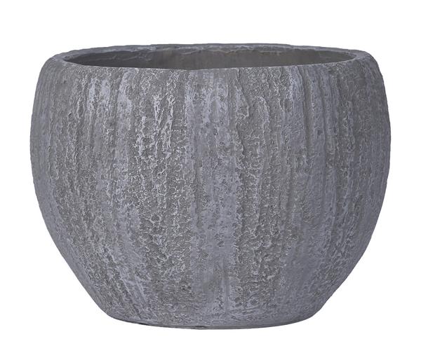 Dehner Kunststein-Topf Belfast, bauchig, grau