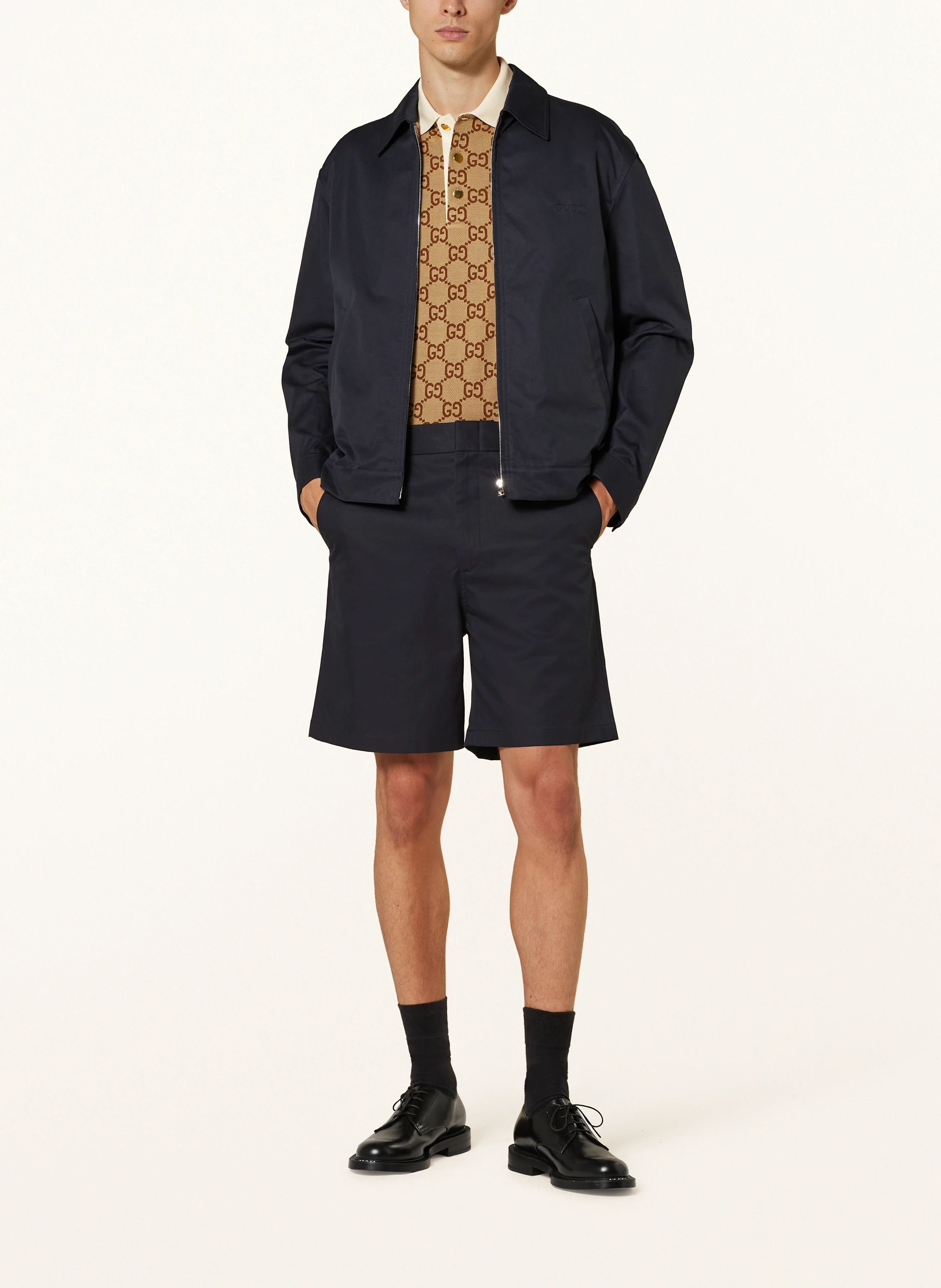 GUCCI Piqué-Poloshirt mit Seide