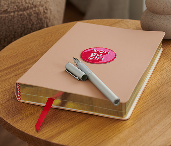 Notizbuch mit Textilpatch