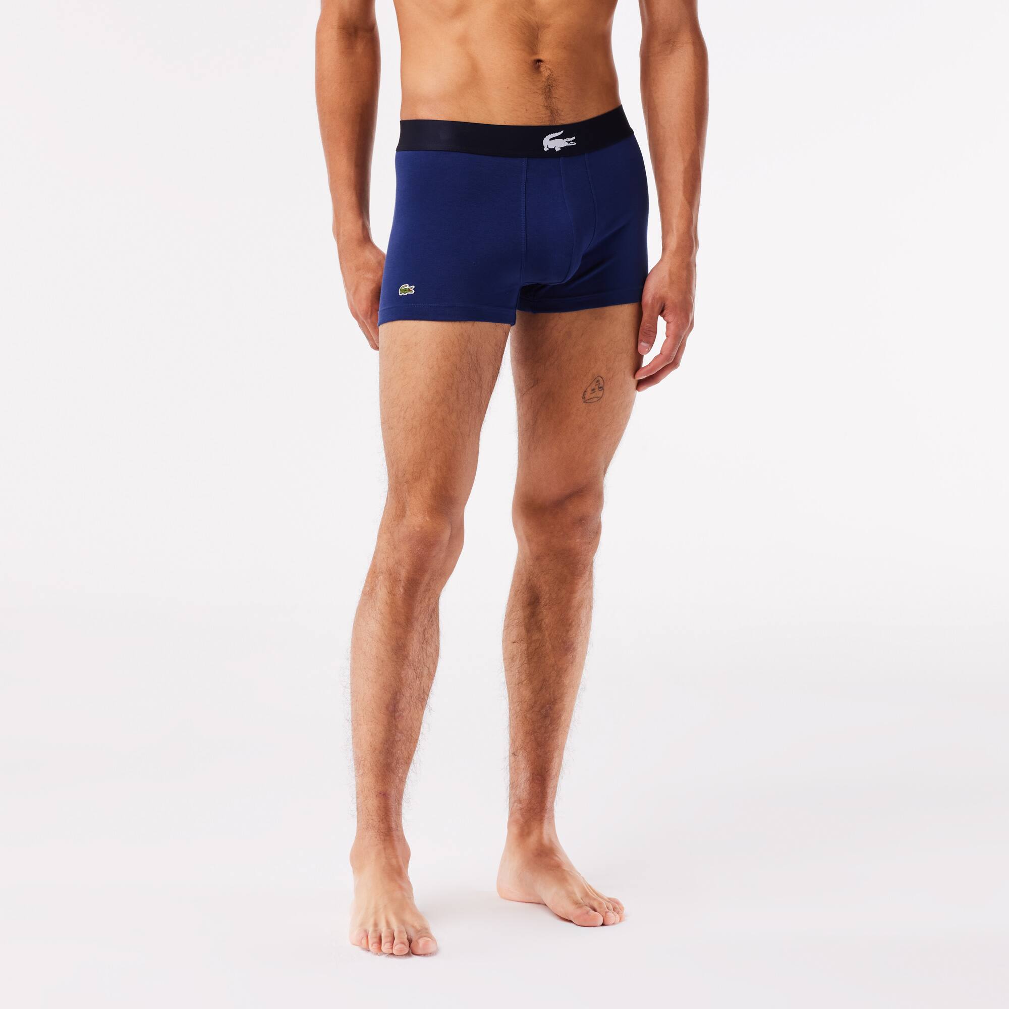3er Pack kurze Boxershorts Unterwasche - Blau - Lacoste - Herren