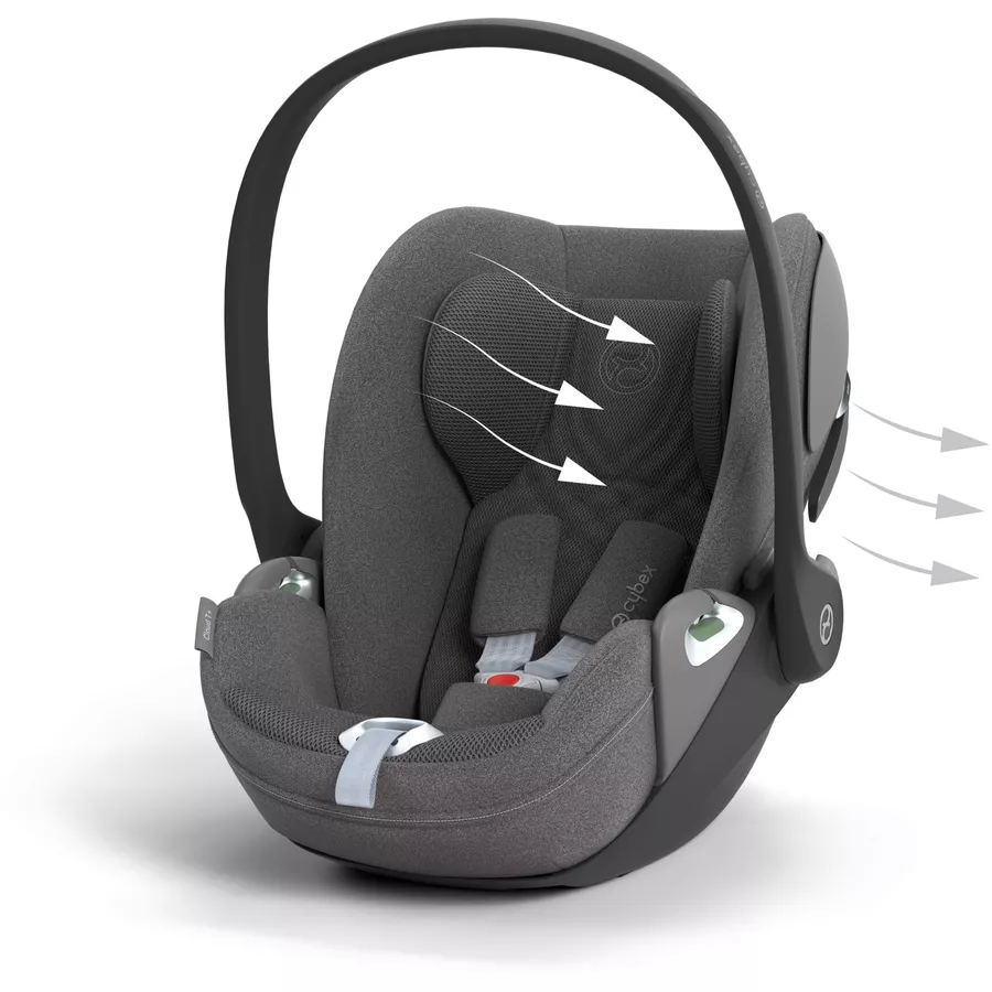 cybex PLATINUM Babyschale Cloud T I-Size Mirage Grey Plus mit Basisstation Base T