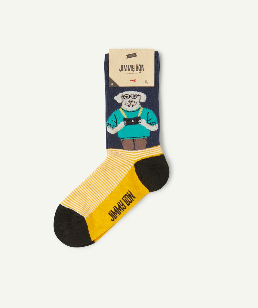 JIMMY LIONPAIRE DE CHAUSSETTES THÈME CHIEN PHOTOGRAPHE