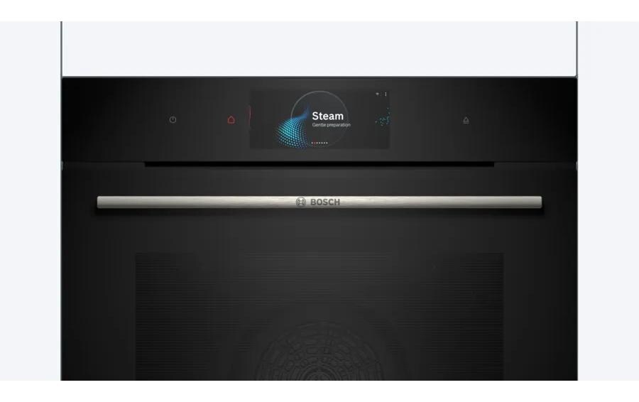 Einbaudampfbackofen HSG7584B1 Schwarz A+<br>Dampfbackofen mit digitalem Bedienring