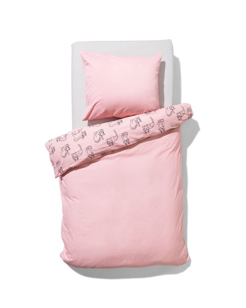 housse de couette enfant 140x200 - coton doux - chat