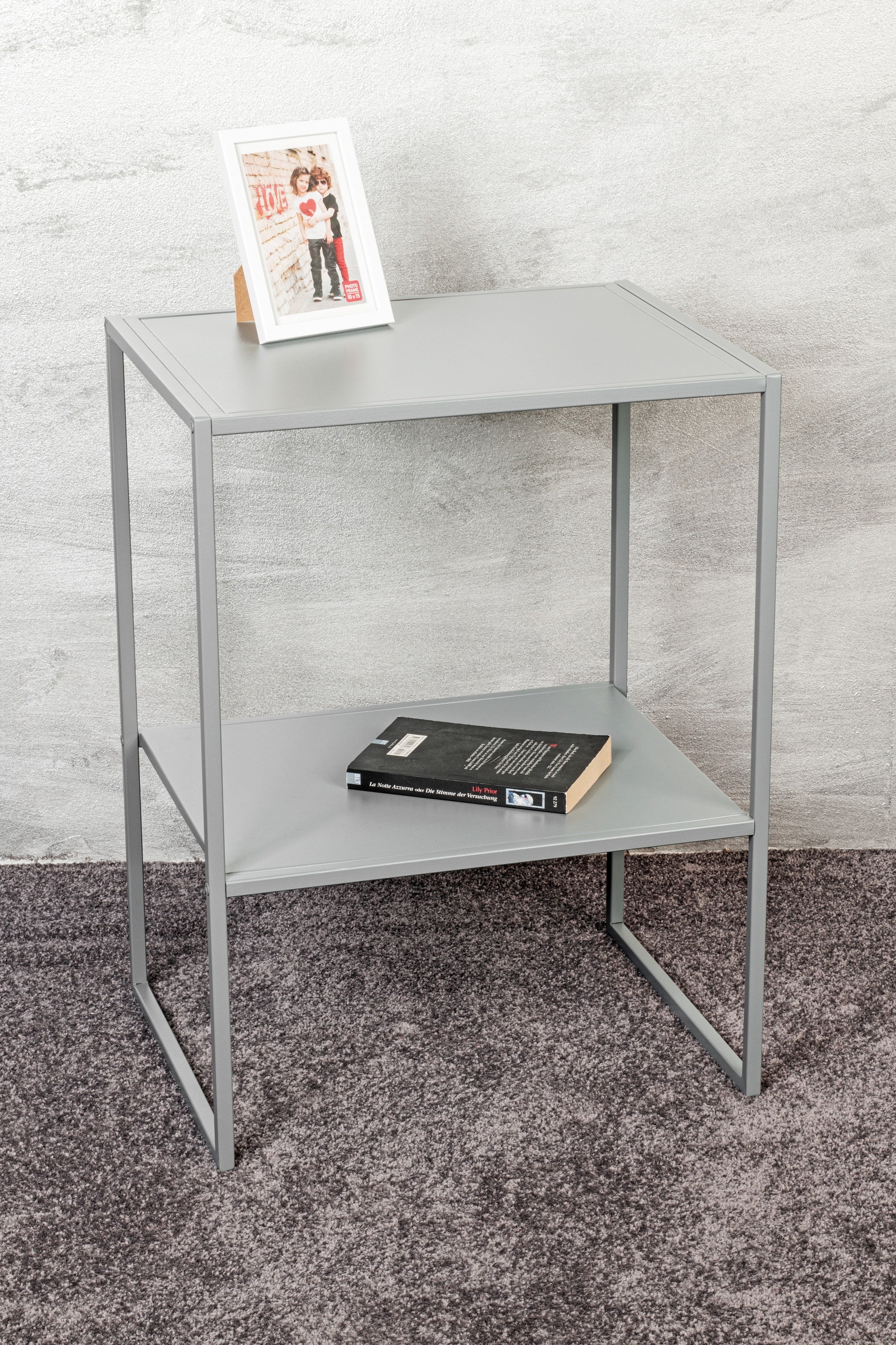 Beistelltisch 45 x 35 cm grau