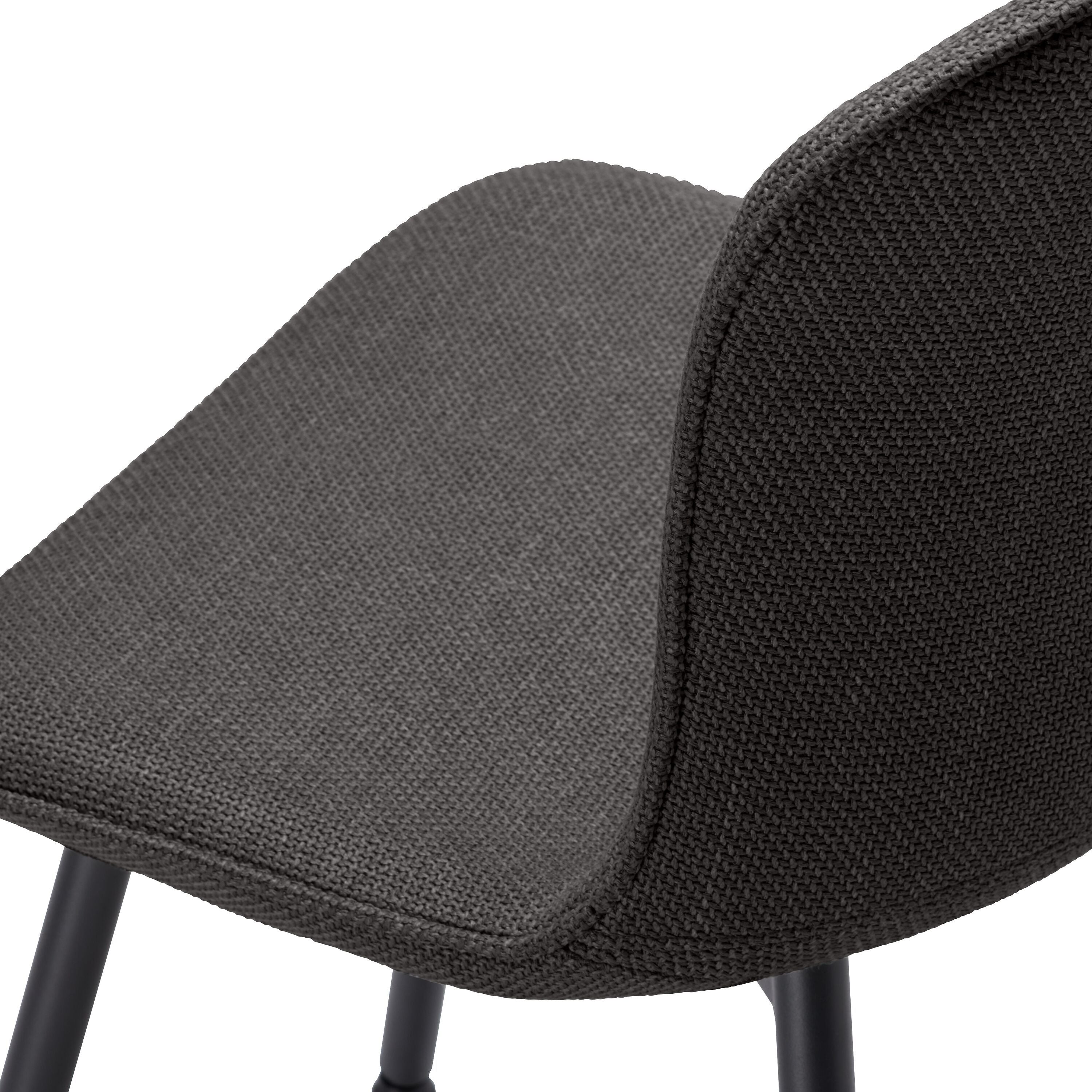 GIANNI Stuhl - Anthrazit / B: 48.0 cm x T: 58.5 cm x H: 84.0 cm