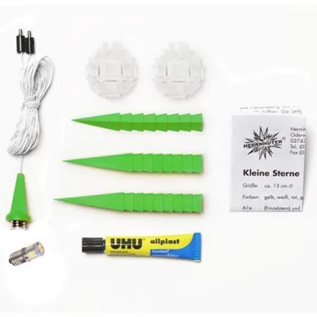 Herrnhuter Sterne Innenstern A1b grün Bausatz, ø 13cm, mit LED