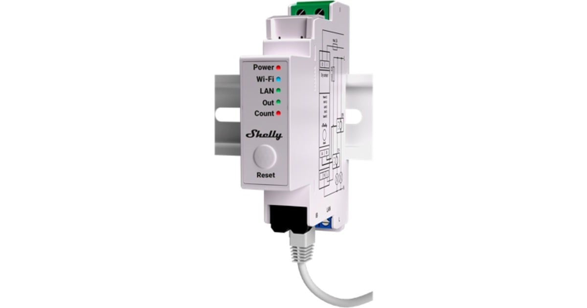 ShellyPRO EM - 2x 50A relais  (Wit)