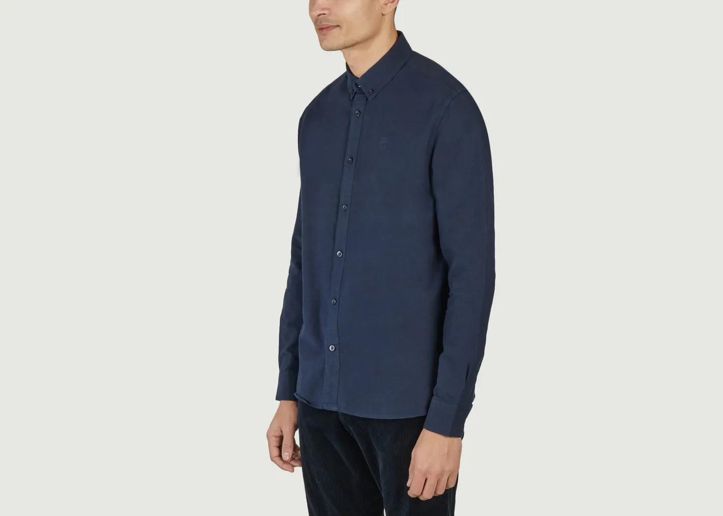 HARALD small owl oxford regular fit shirt - GOTS Vegan KCA