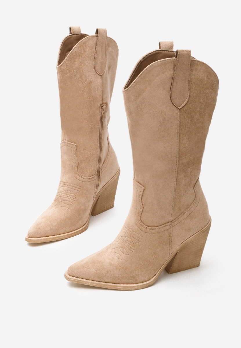 Bottes cowboy femme kaki Jena