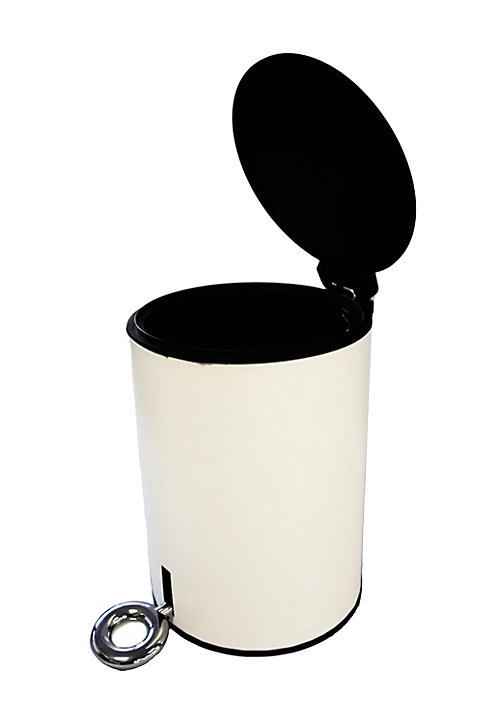 Poubelle salle de bains 3 litres, blanc, Scandi