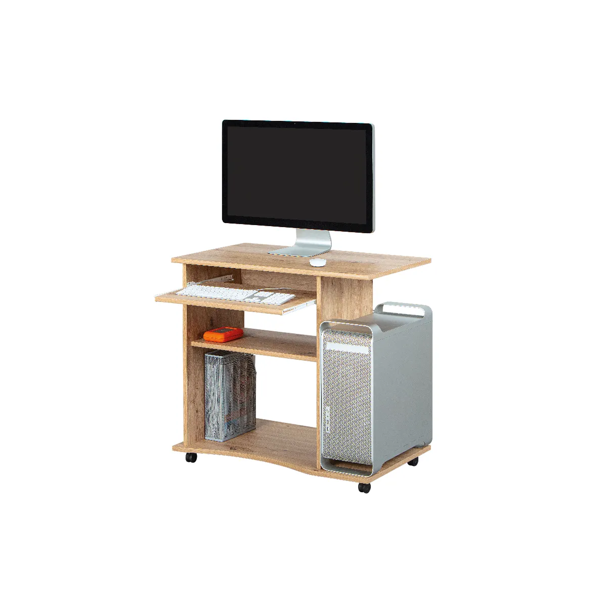 Alter Mini bureau - Chêne avec roulettes