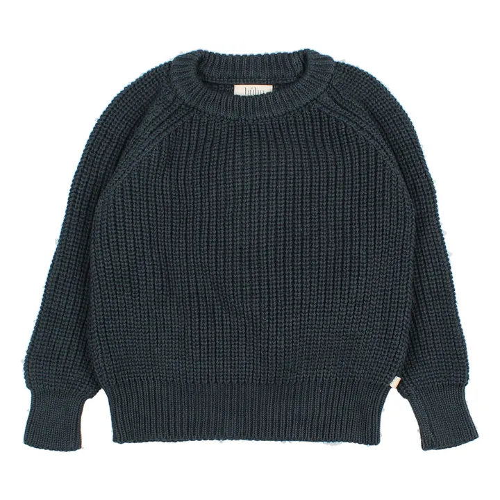 Búho Pull Uni Coton Bio | Bleu nuit