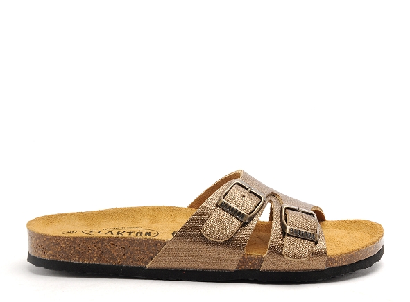 Plakton mules et sabots plats femme belinda bronze