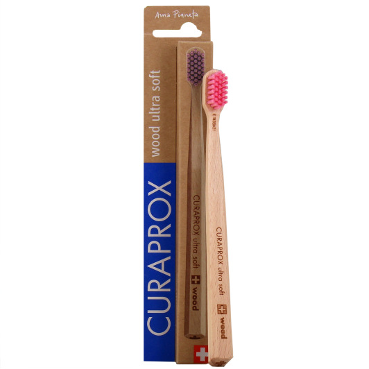 Curaprox Brosse à dents en bois Ultra Soft - Hygiène dentaire
