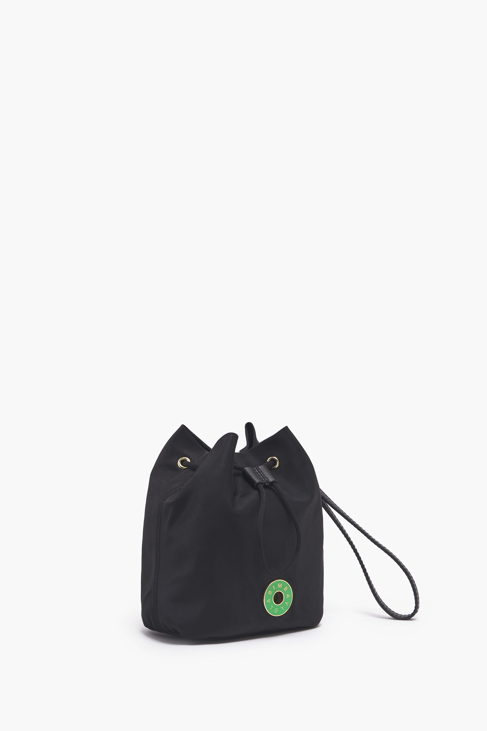 Mini bolsa com cabelo preto