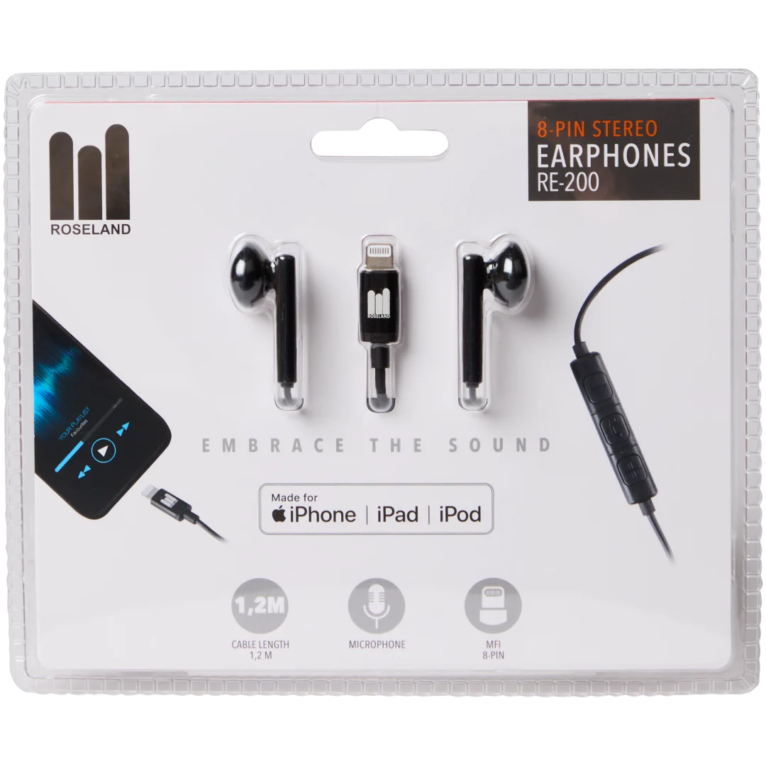 Roseland oordopjes 8-pins Geschikt voor iPhone/iPad/iPod