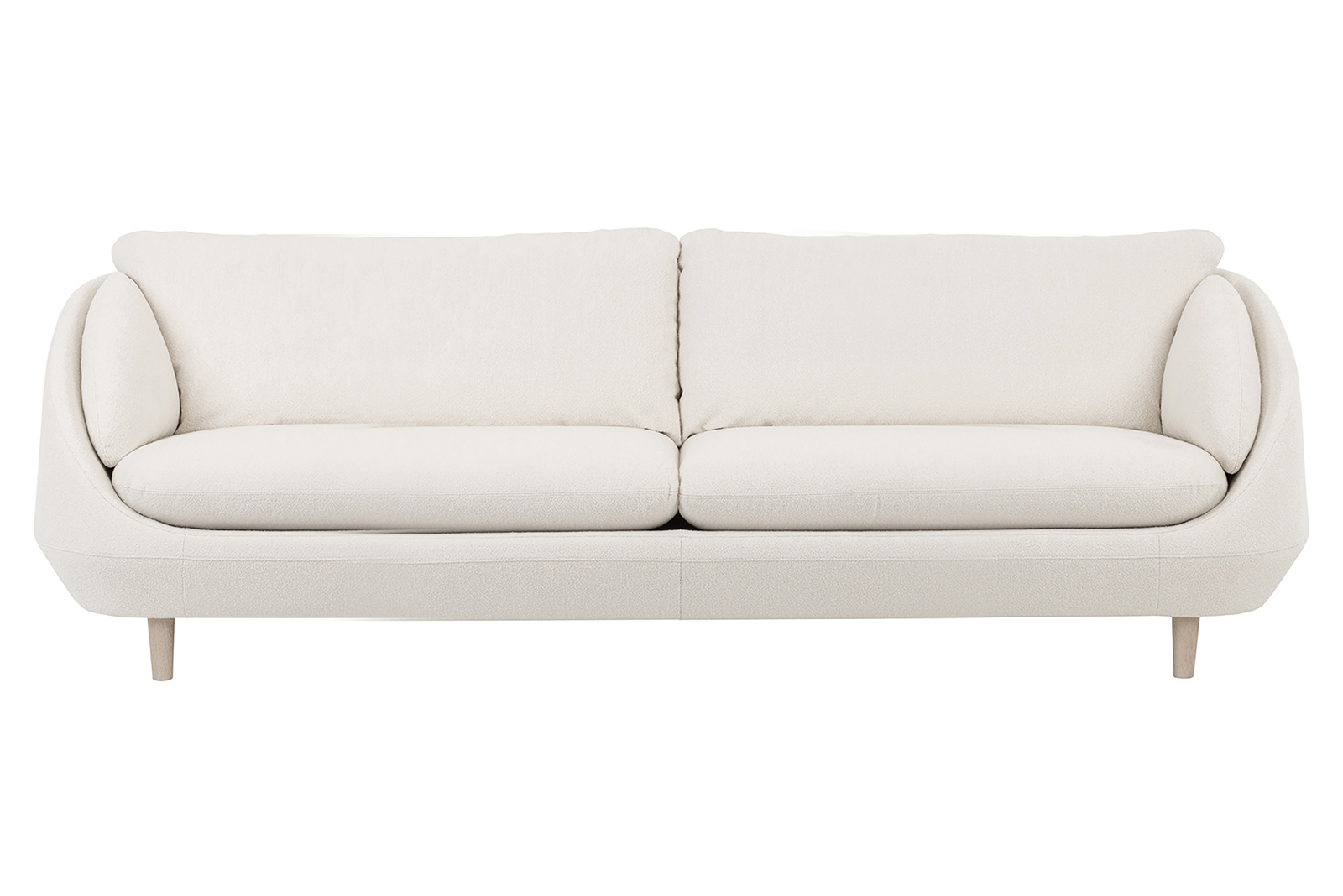 Ross sofa 3,5-seter 3,5 seter i tekstil Alfa 101 Ivory og hvitoljet ben 376