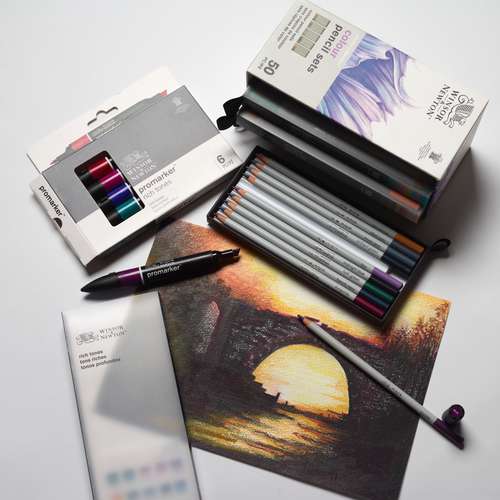 WINSOR & NEWTON™ Studio Collection Farbstift-Set, 50 Stifte
