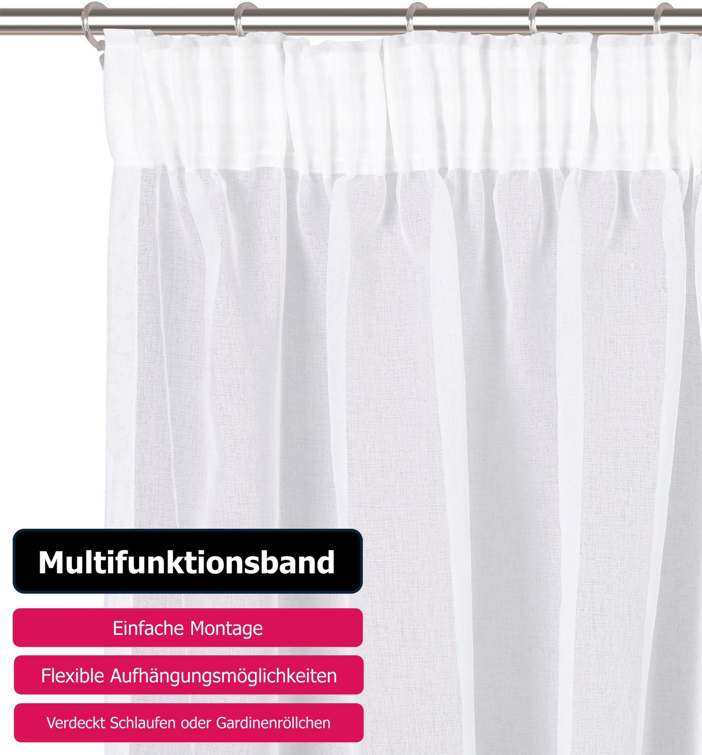 my home Gardine »Dolly« Multifunktionsband 1 Stk. tlg. Transparent, Gewebt, Polyester
