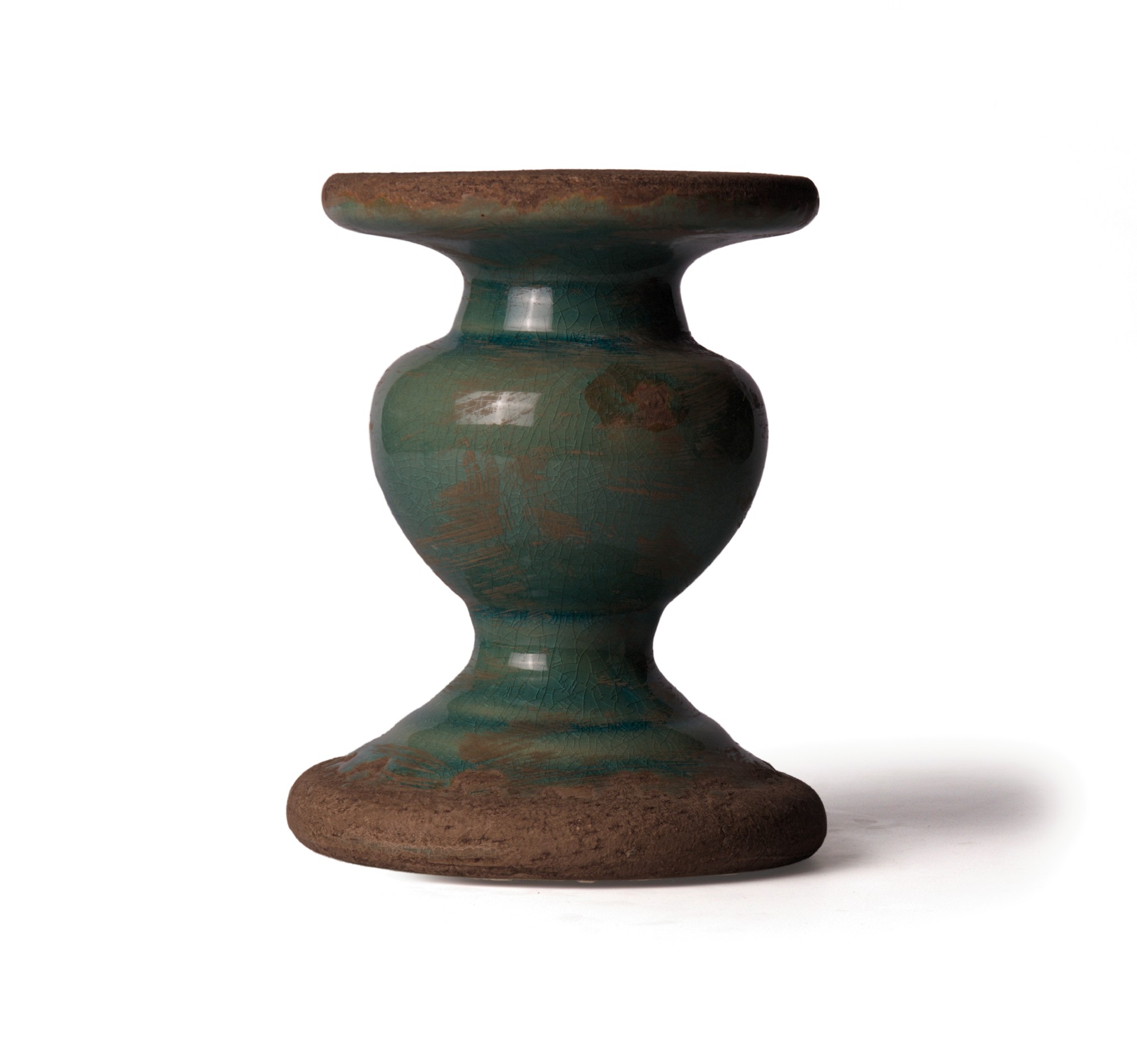 Kerzenhalter 'Bagil', petrol, Ø 14 cm, H 17 cm von fischer's lagerhaus