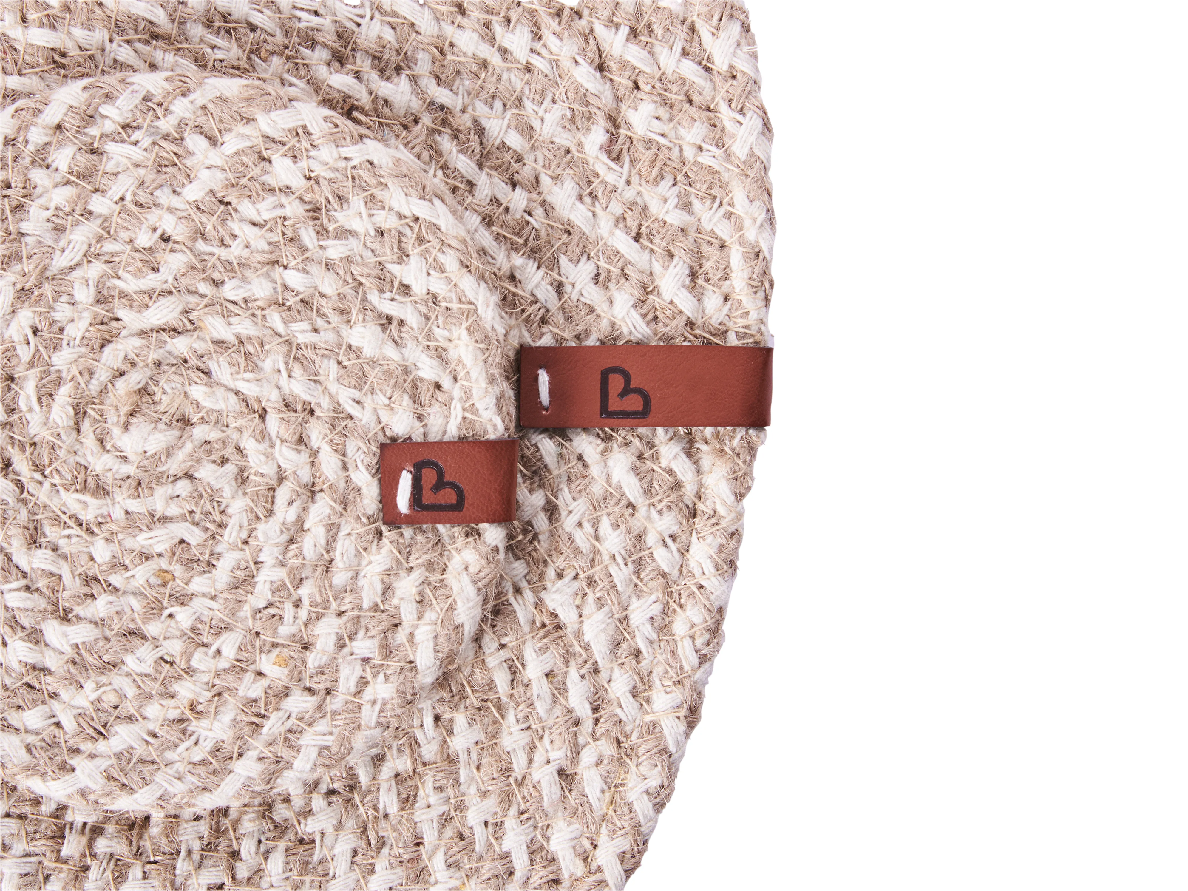 Placemats en onderzetters set PIPTURUS Natuurlijk Jute