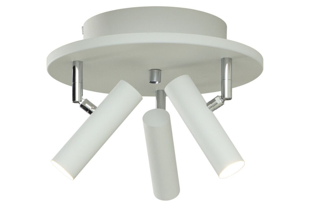 TAKSPOT ANETA ARTIC RUND 3-LYS HVIT 3 X 6W LED