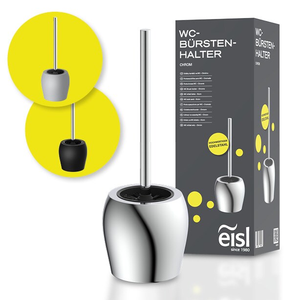 Eisl WC Bürstengarnitur Edelstahl freistehend Chrom