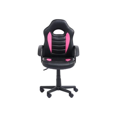 Fauteuil gamer ANZIO - accoudoirs fixes - noir et rose
