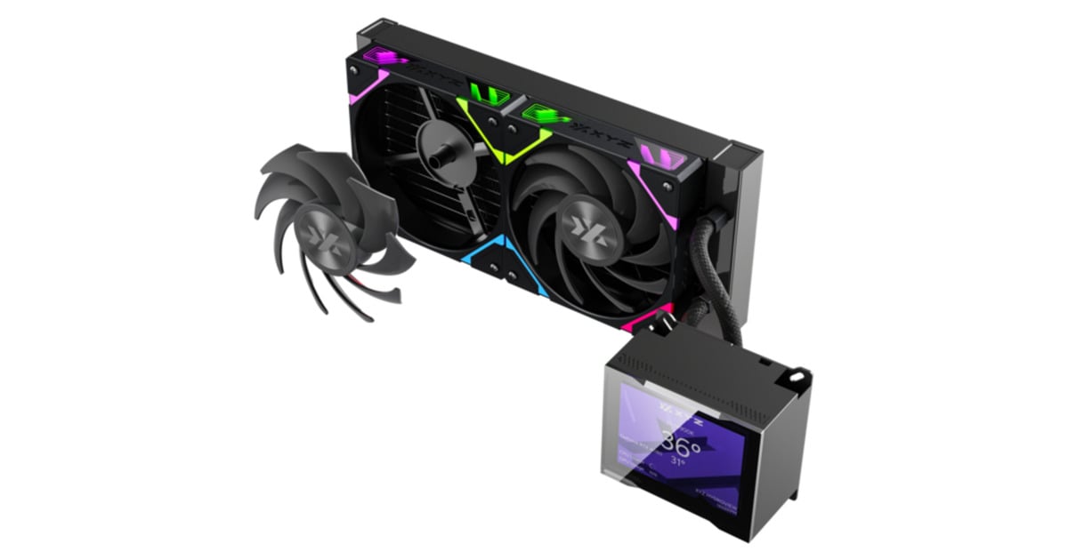 XYZ PC GearHydroview AIO 240 waterkoeling  (Zwart, ARGB, PWM)
